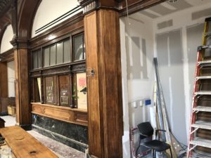 Annapolis Post Office historic lobby millwork restoration.